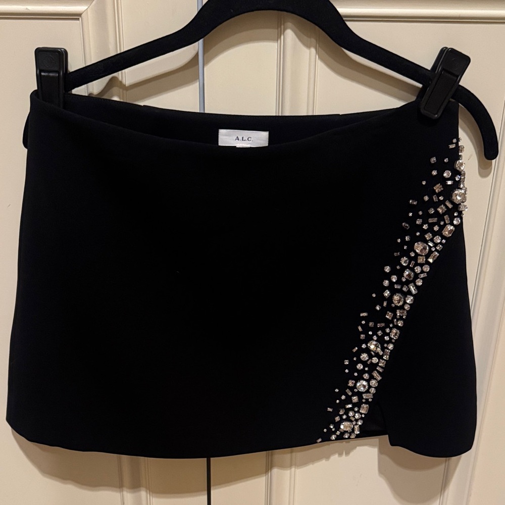A.L.C. Navy blue Mini Skirt with Silver Embellishments